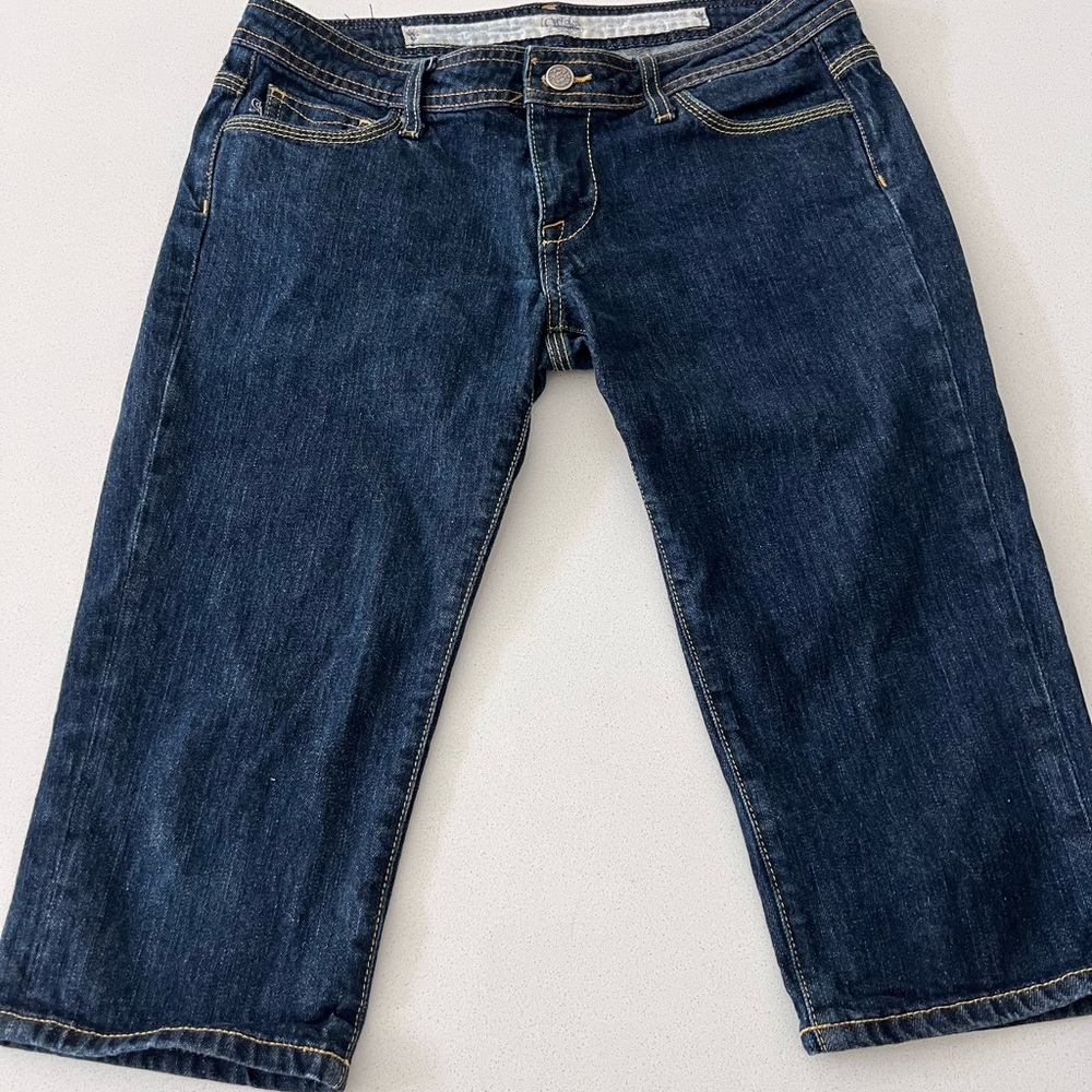 City of Angels Y2K Dark Jean Capri shorts Denim womens Size 28